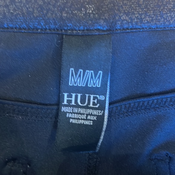 Black shiny stretch pants. Like new. - Picture 2 of 5